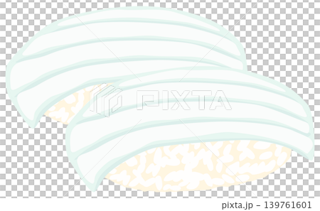 Vector illustration of two squid sushi Vector illustration of two squid sushi 139761601