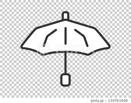 折りたたみ傘のアイコン(線画)のイラスト 折りたたみ傘のアイコン(線画)のイラスト 139761698