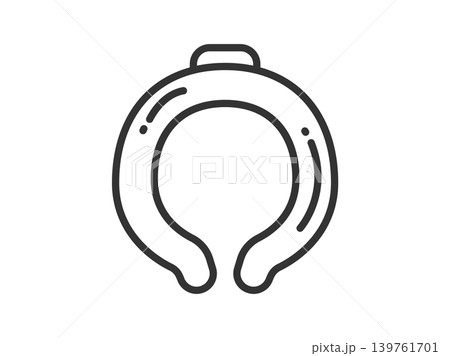 ネッククーラーのアイコン（線画）のイラスト 139761701