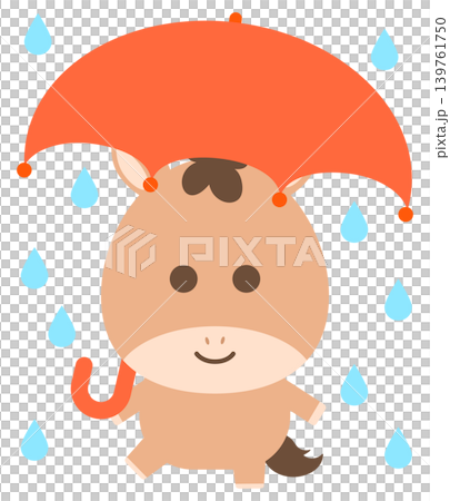 雨天裡的一匹可愛的小馬 139761750
