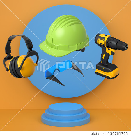 Abstract scene or podium for product showcase on monochrome background. Abstract scene or podium for product showcase on monochrome background. 139761793