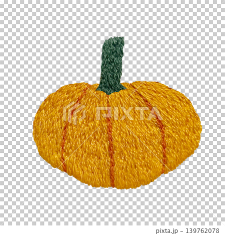 [南瓜]手工刺繡插畫素材 139762078
