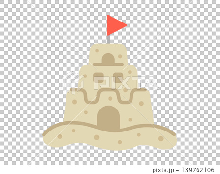 Illustration of a sandcastle icon 139762106