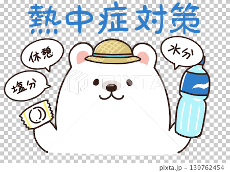 A polar bear for heatstroke prevention (with text) A polar bear for heatstroke prevention (with text) 139762454