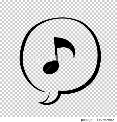 手繪風格的帶音符的對話框插圖 | 波普藝術風格的塗鴉音樂設計材料 - 非常適合用於社交媒體和視頻裝飾 手繪風格的帶音符的對話框插圖 | 波普藝術風格的塗鴉音樂設計材料 - 非常適合用於社交媒體和視頻裝飾 139762662