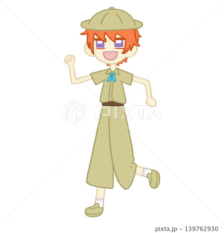 探検隊の服を着た男の子 139762930