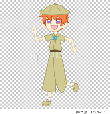探検隊の服を着た男の子 139762930