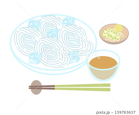 そうめんのイラスト そうめんのイラスト 139763637