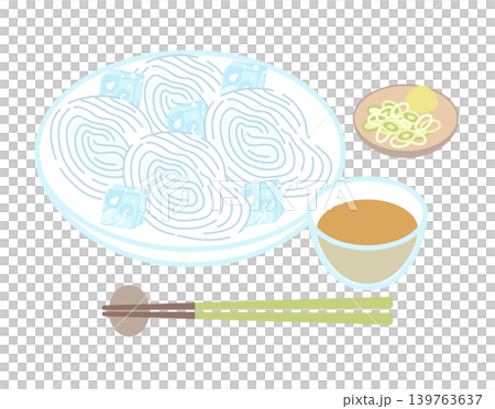 そうめんのイラスト そうめんのイラスト 139763637