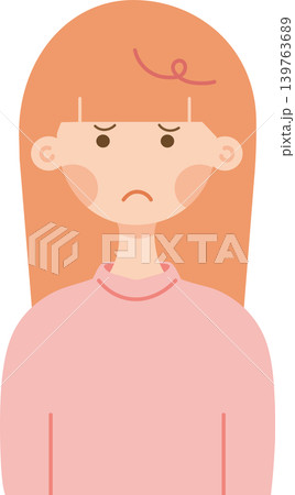 不機嫌なピンクヘアーの女の子 不機嫌なピンクヘアーの女の子 139763689