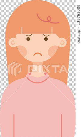 不機嫌なピンクヘアーの女の子 不機嫌なピンクヘアーの女の子 139763689