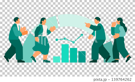 Business team sharing and discussing data charts in a meeting room. Business team sharing and discussing data charts in a meeting room. 139764262