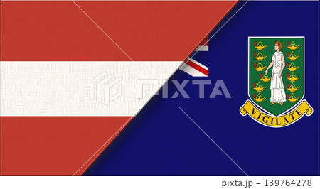 Flags of Austria and British Virgin Islands. Austrian and British Virgin Islands 139764278