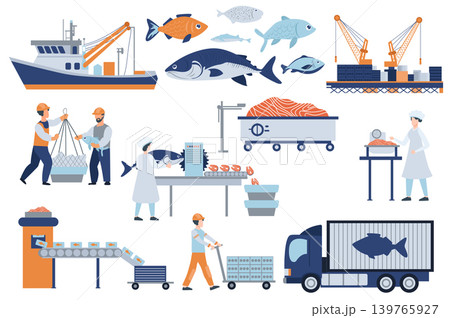 Fish Industry Set 139765927