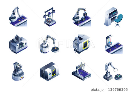 Production Isometric Icons 139766396