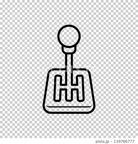 Vintage Manual Gear Shifter Stick Icon Vintage Manual Gear Shifter Stick Icon 139766777
