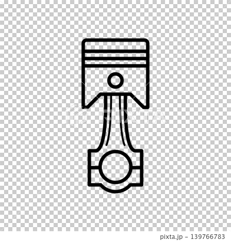 Engine Piston and Connecting Rod Automotive Icon Engine Piston and Connecting Rod Automotive Icon 139766783