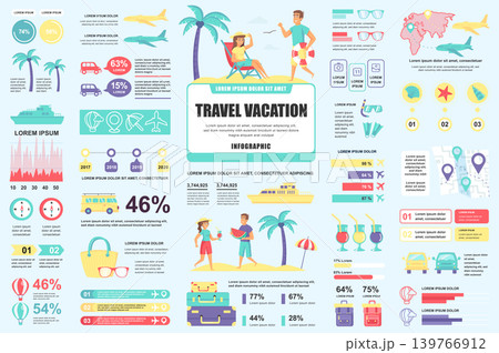 Bundle travel vacation infographic UI, UX, KIT elements. Different charts, diagrams, workflow, flowchart, timeline, schemes, graphs design template. Vector info graphic and infographics set. Bundle travel vacation infographic UI, UX, KIT elements. Different charts, diagrams, workflow, flowchart, timeline, schemes, graphs design template. Vector info graphic and infographics set. 139766912