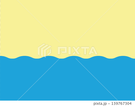 Sky and wave background material - flat design Sky and wave background material - flat design 139767304