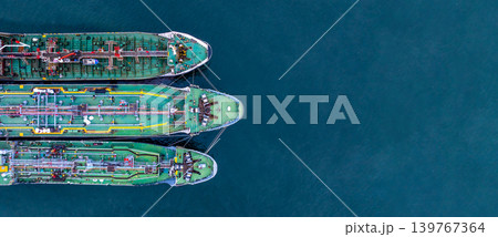 Aerial view oil and gas tanker ship freight shipping oil and gas, Global business freight shipping import export logistic transportation oil and gas product tanker ship, Sea freight oil product tanker Aerial view oil and gas tanker ship freight shipping oil and gas, Global business freight shipping import export logistic transportation oil and gas product tanker ship, Sea freight oil product tanker 139767364