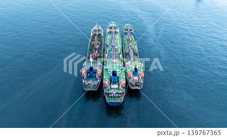 Aerial view oil and gas tanker ship freight shipping oil and gas, Global business freight shipping import export logistic transportation oil and gas product tanker ship, Sea freight oil product tanker Aerial view oil and gas tanker ship freight shipping oil and gas, Global business freight shipping import export logistic transportation oil and gas product tanker ship, Sea freight oil product tanker 139767365