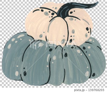 Black and white pumpkin hand drawn illustration, autumn squash gourd with leaves botanical, spooky Halloween harvest decor. Black and white pumpkin hand drawn illustration, autumn squash gourd with leaves botanical, spooky Halloween harvest decor. 139768203