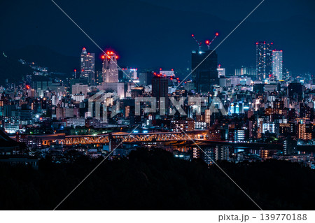広島 鈴が峰公園からの夜景 広島 鈴が峰公園からの夜景 139770188