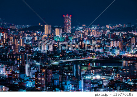 広島 鈴が峰公園からの夜景 広島 鈴が峰公園からの夜景 139770198