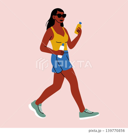 Cute Vacation Woman with Sunglasses Clipart Cute Vacation Woman with Sunglasses Clipart 139770856