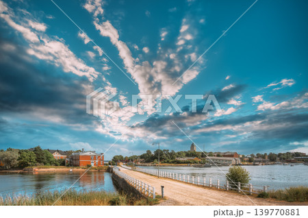 Wooden Bridge in Suomenlinna Under Dramatic Skye Wooden Bridge in Suomenlinna Under Dramatic Skye 139770881
