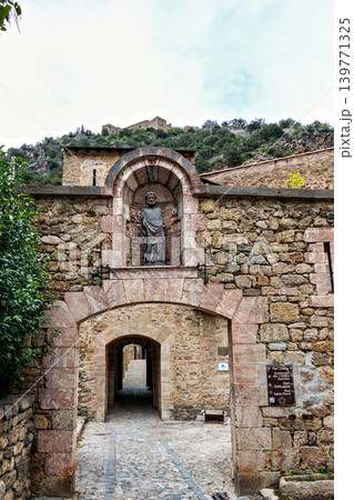 Street scene in the historic, scenic Villefranche de Conflent, France in the Catalonia Region. 139771325