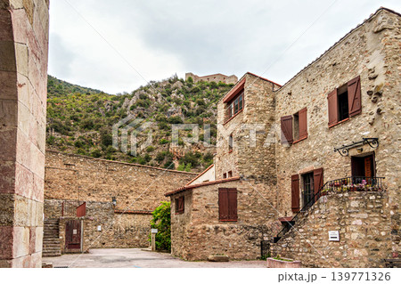 Street scene in the historic, scenic Villefranche de Conflent, France in the Catalonia Region. 139771326