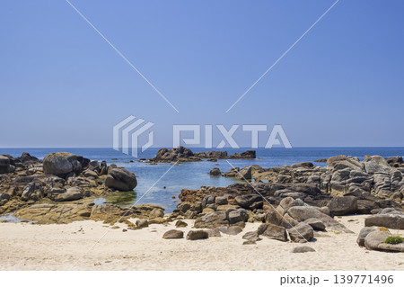 Praia de Con Negro and Praia da Poza beach, Province of Pontevedra, Galicia, Spain Praia de Con Negro and Praia da Poza beach, Province of Pontevedra, Galicia, Spain 139771496