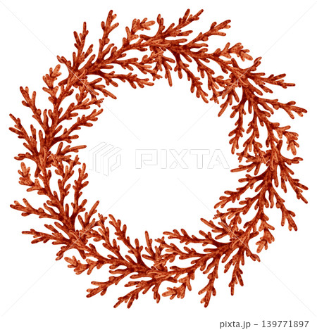 Watercolor underwater wreath with colorful corals, seaweed, sea sponges and bubbles. Children's, nautical, travel themes. Suitable for design, prints, postcards, sea travel Watercolor underwater wreath with colorful corals, seaweed, sea sponges and bubbles. Children's, nautical, travel themes. Suitable for design, prints, postcards, sea travel 139771897