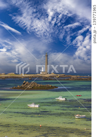 Virgin Island Lighthouse (Phare de Lile Vierge), Plouguerneau, Finistere, Brittany, France 139771965