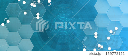 Digital cyberspace background representing big data, cloud computing, and AI 139772121