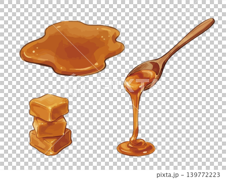 Caramel illustrations Caramel illustrations 139772223