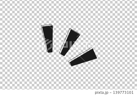 黒色のひらめき、気付きアイコンイラスト(版ずれ) 黒色のひらめき、気付きアイコンイラスト(版ずれ) 139773101