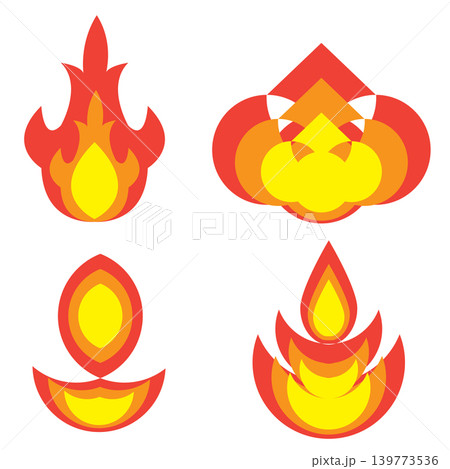 icon fire signs burn flames icon fire signs burn flames 139773536