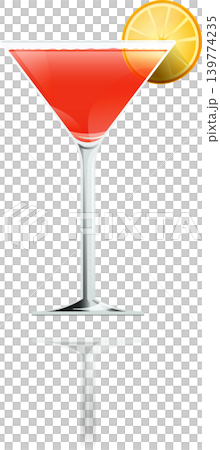 Ruby martini stock vector illustration on dark background Ruby martini stock vector illustration on dark background 139774235
