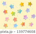 カラフルな星の背景素材 139774608