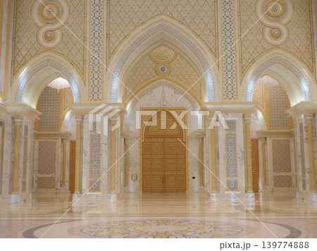 Abu Dhabi, UAE January 15, 2024 Qasr Al Watan Palace Grand Hall Interior 139774888
