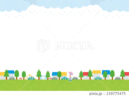 背景素材-梅雨の郊外イメージ2026-1 背景素材-梅雨の郊外イメージ2026-1 139775475