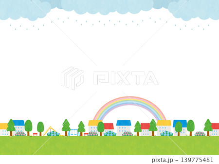 背景素材-梅雨の郊外イメージ2026-4 背景素材-梅雨の郊外イメージ2026-4 139775481