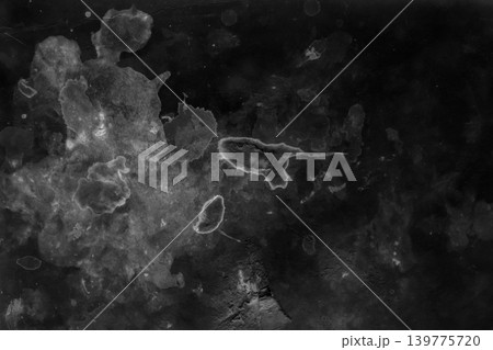 Old Dirty Dark Black Antique Retro Ancient Paper Background Worn Messy Shabby Obsolete Weathered 139775720