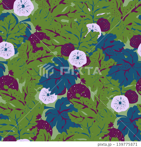 seamless pattern with tropical plants seamless pattern with tropical plants 139775871
