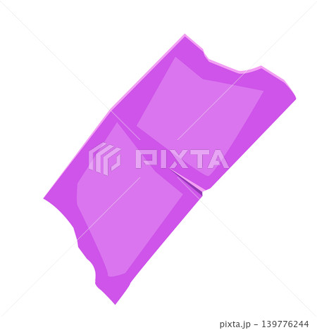 Adhesive tape small purple piece. Crumpled duct scotch tape for photo collage. Adhesive tape small purple piece. Crumpled duct scotch tape for photo collage. 139776244