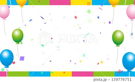 紙吹雪、パーティー、お祝い、イラスト、カウントダウン、数字、誕生日、イベント、祝う、バースデー、楽し 139776751