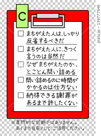 Illustration of Self-Checklist C for Logical Harassment (Logical Harassment) Illustration of Self-Checklist C for Logical Harassment (Logical Harassment) 139777846