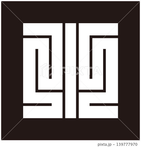 家紋-角字-小(お) 家紋-角字-小(お) 139777970